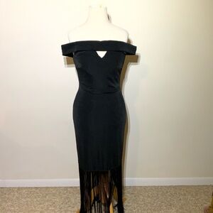 Elegant Black Off-Shoulder Dress